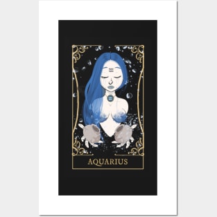 aquarius zodiac sign Posters and Art